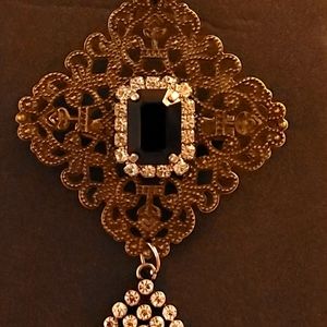 LA19 Orion Artistry "Elaine" Necklace Brooch Combo Vintage Jewelry